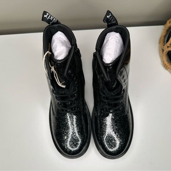 NEW Dr. Martens 1460 Y Cosmic Glitter Black Combat Boots Juniors 6, Women’s US 6 - Picture 7 of 13